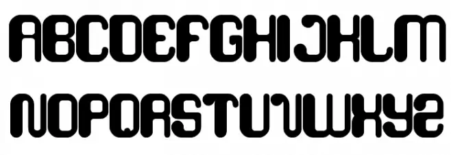 friendly robot フォント 小文字