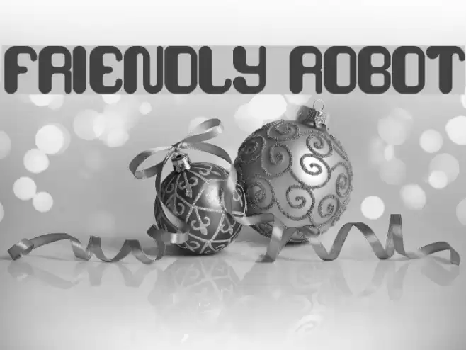 friendly robot Font examples