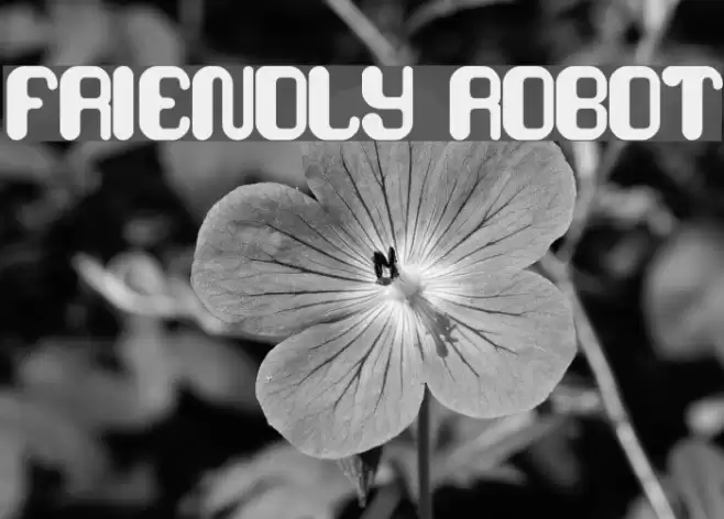 friendly robot Font examples