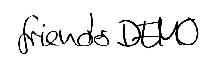 friends DEMO  font caratteri gratis