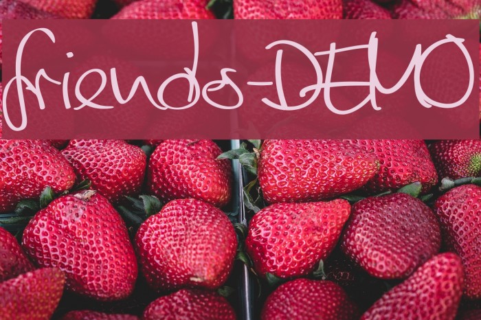 friends-DEMO Font examples
