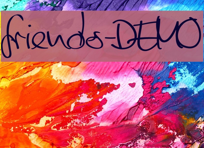 friends-DEMO Font examples