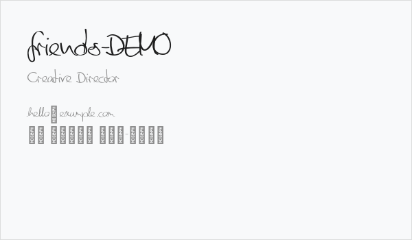 friends-DEMO Business Card