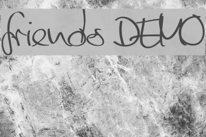 friends DEMO Font examples