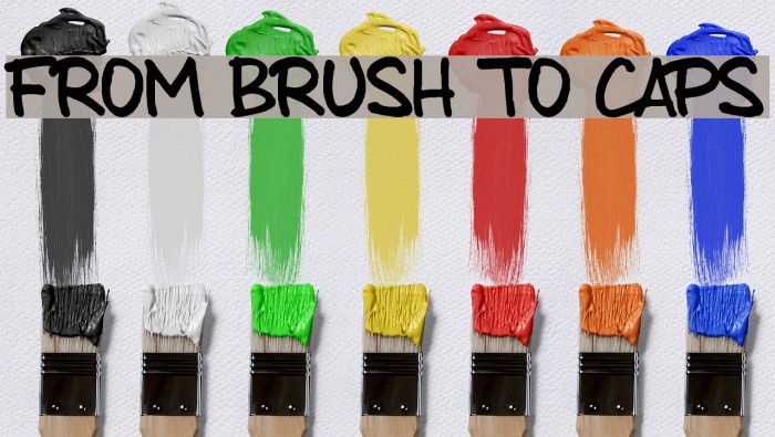 from brush to caps Font examples