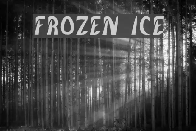 frozen ice Font examples