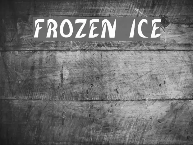 frozen ice Font examples