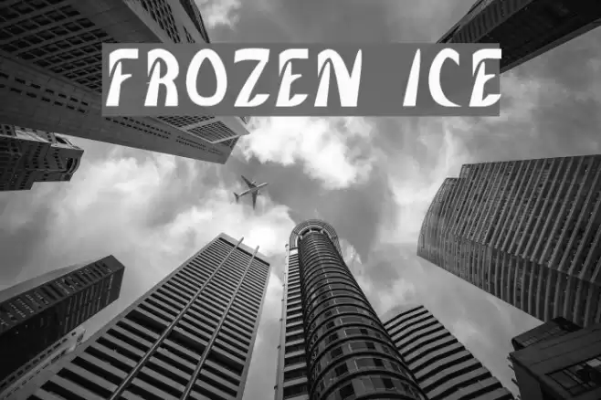 frozen ice Font examples