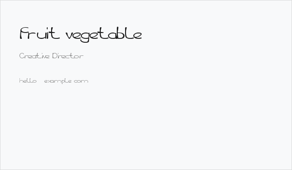 fruit vegetable Business Card