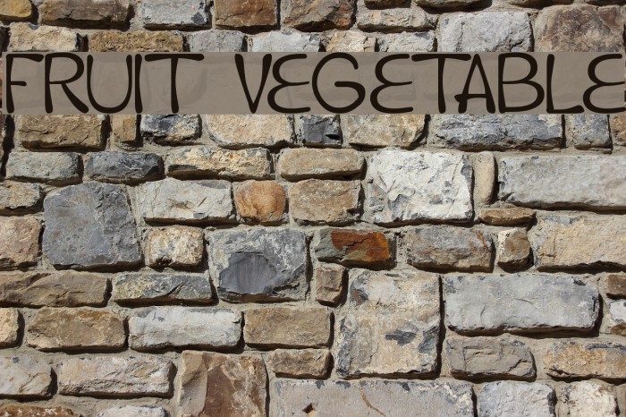 fruit vegetable Font examples