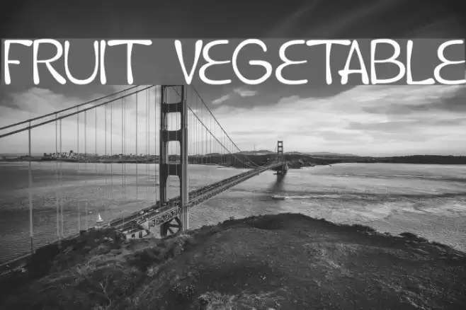 fruit vegetable Font examples