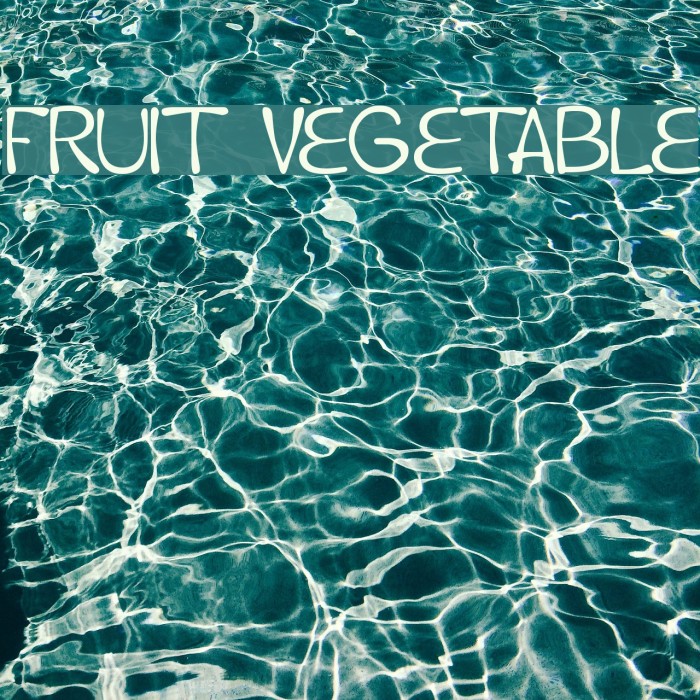 fruit vegetable Font examples