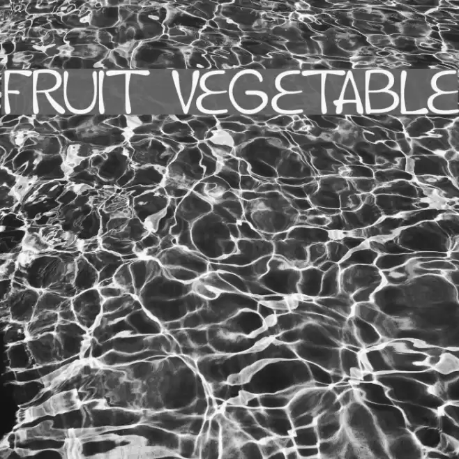 fruit vegetable Font examples