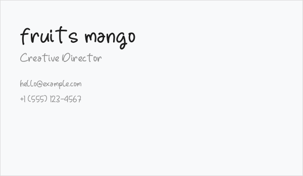 fruits mango Business Card