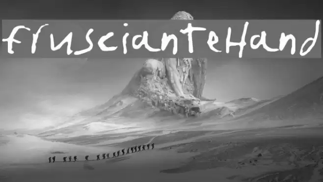 fruscianteHand Font examples