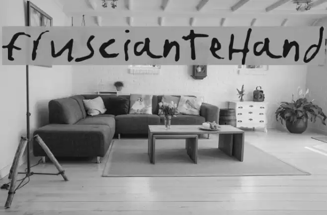 fruscianteHand Font examples