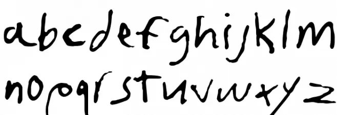 fruscianteHand Font LOWERCASE