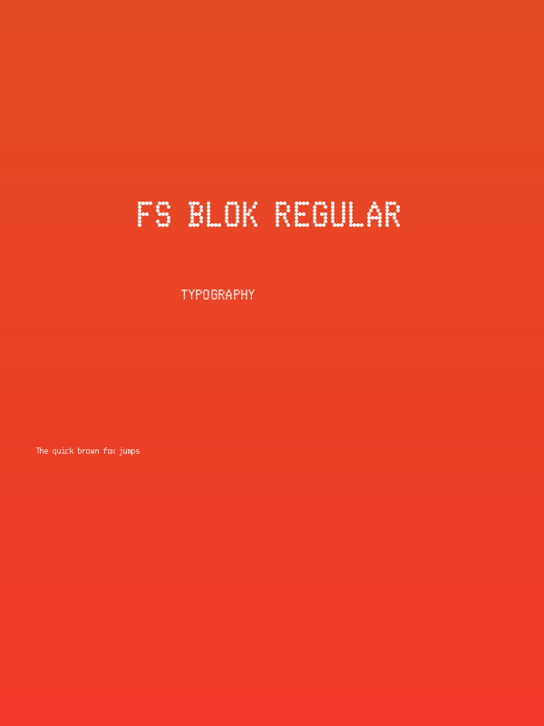 FS Blok Regular Poster