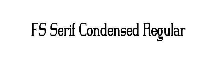 FS Serif Condensed Regular Font