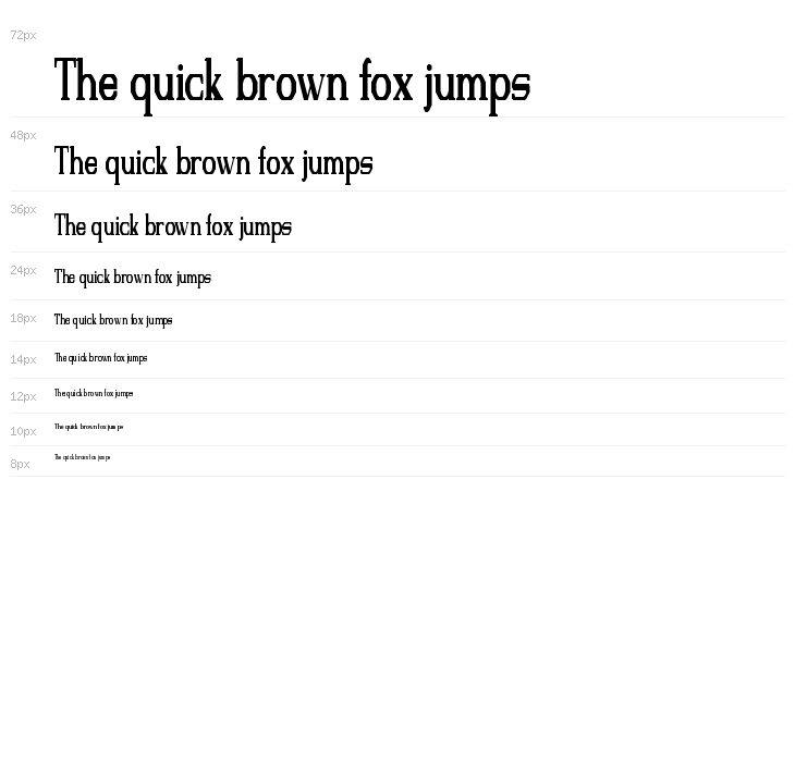 FS Serif Condensed Regular Waterfall