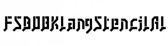 FSB08KlangStencilAl  नि: शुल्क फ़ॉन्ट्स डाउनलोड