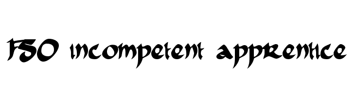 FSO incompetent apprentice  Скачать бесплатные шрифты