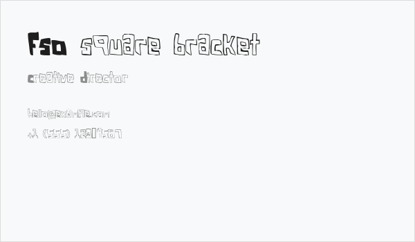 FSO square bracket Business Card