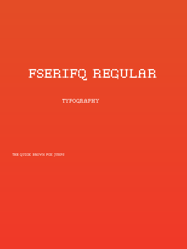 FSerifQ Regular Poster