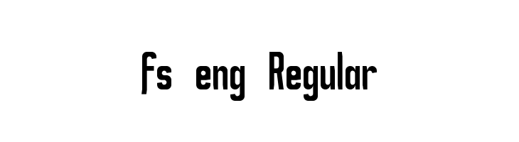 fs eng Regular Font