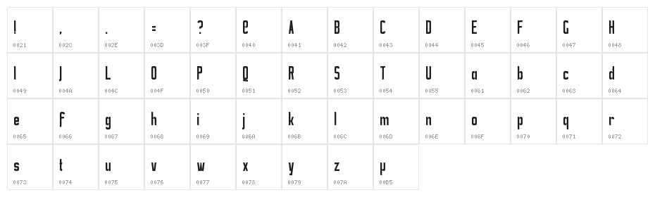fs eng Regular Character Map