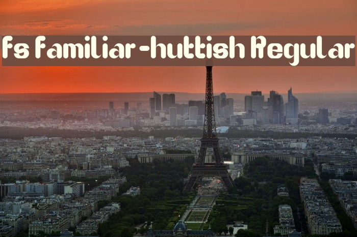 fs familiar-huttish Regular Font examples