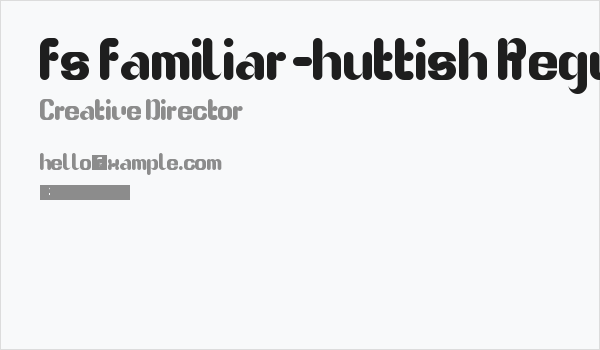 fs familiar-huttish Regular Business Card