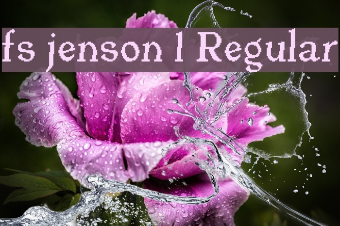 fs jenson 1 Regular Font examples