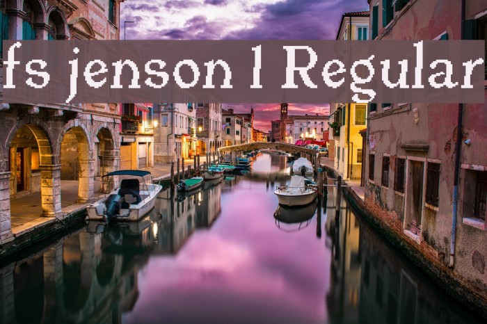 fs jenson 1 Regular Font examples