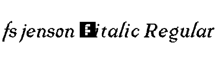 fs jenson 1 italic Regular  font caratteri gratis