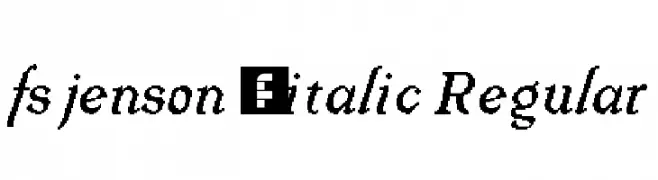 fs jenson 1 italic Regular  Frei Schriftart Herunterladen
