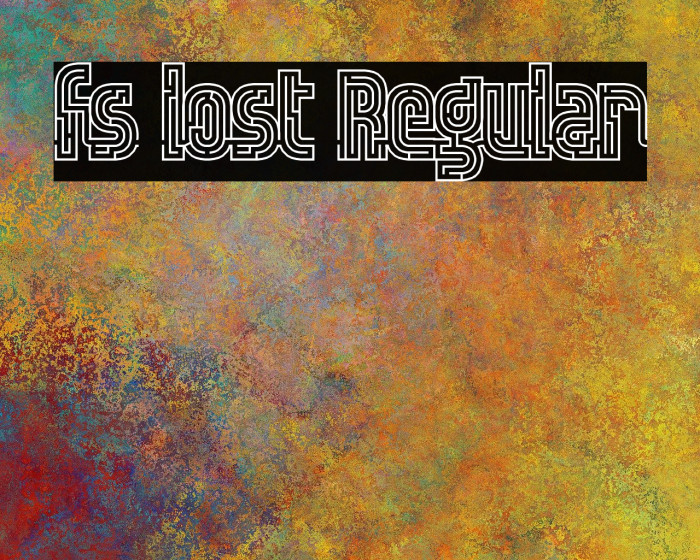 fs lost Regular Font examples