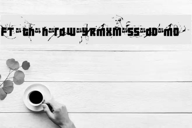 FT 3 the hard way RMXmessedDEMO Font examples