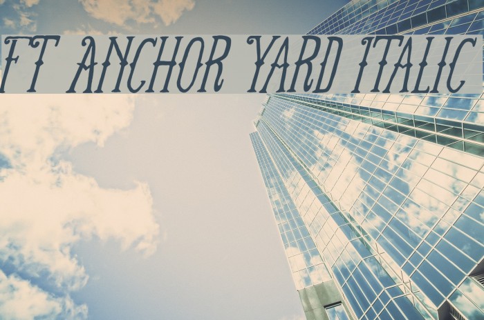 FT Anchor Yard Italic Font examples