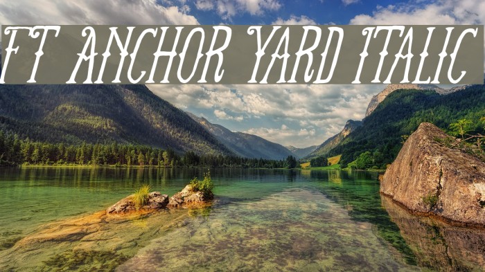 FT Anchor Yard Italic Font examples
