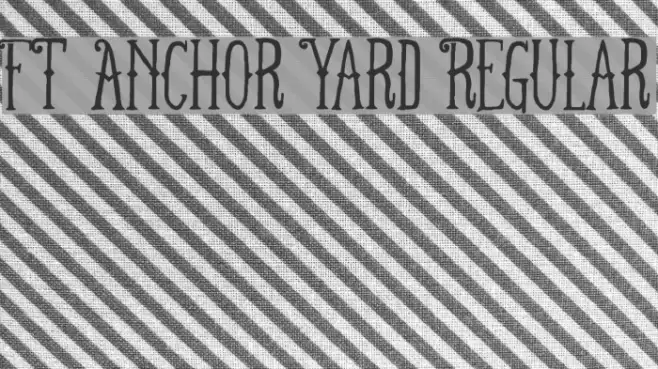 FT Anchor Yard Regular Font examples