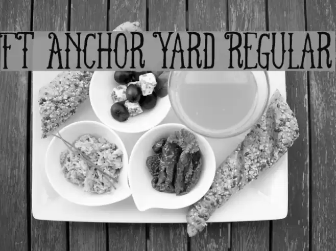 FT Anchor Yard Regular Font examples