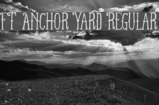 FT Anchor Yard Regular Font examples