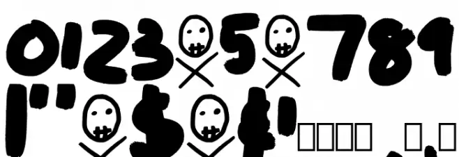 FT Fat Skeleton Regular Font OTHER CHARS