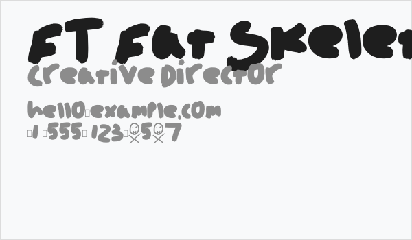 FT Fat Skeleton Regular Business Card