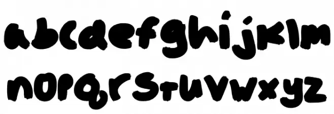 FT Fat Skeleton Regular Font LOWERCASE