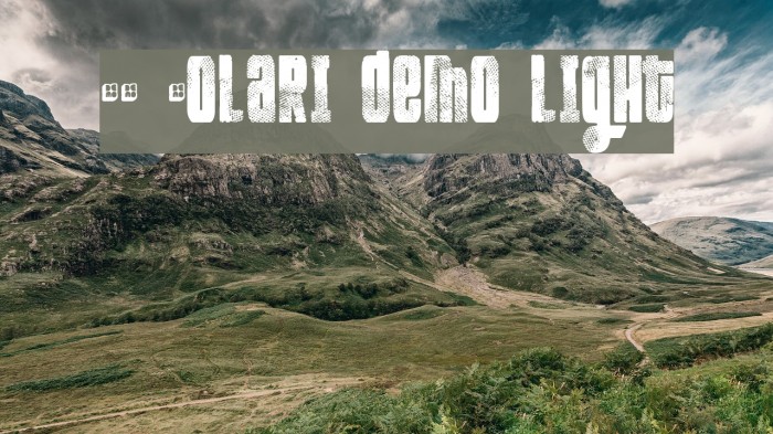 FT Kolari demo light Font examples