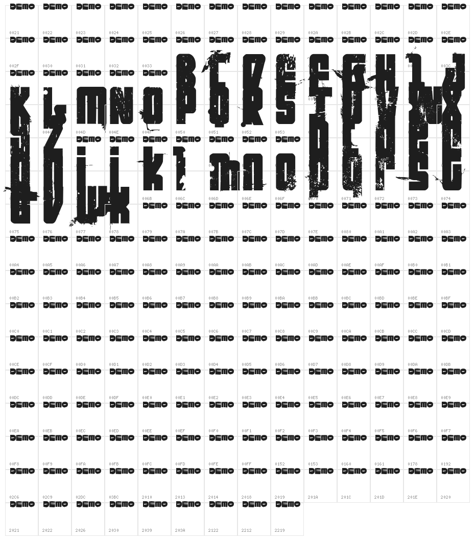 FT NihilistPhilosophy Demoversion Character Map