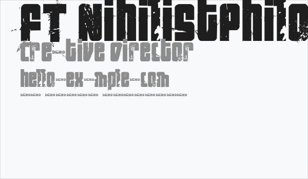 FT NihilistPhilosophy Demoversion Business Card