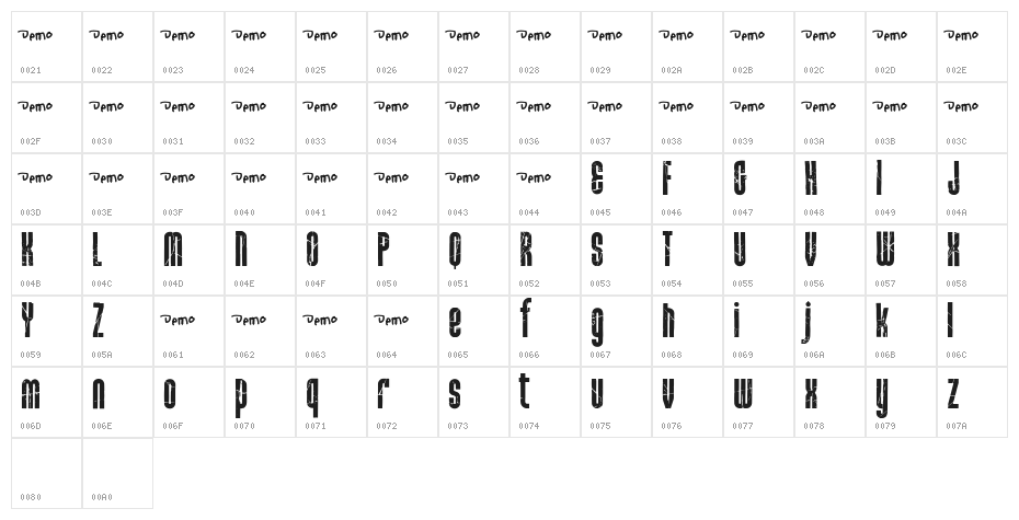 FT Rock It! Deluxe_Demo Character Map